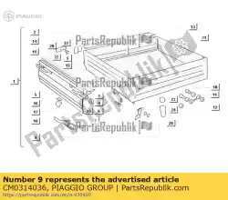 Aquí puede pedir tablero de Piaggio Group , con el número de pieza CM0314036: