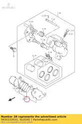 Here you can order the pad&shim set,l from Suzuki, with part number 5930333810: