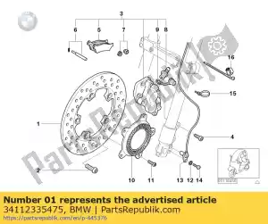 bmw 34112335475 brake disk - Lower part