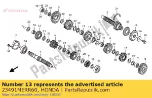 Honda 23491MERR60 gear, mainshaft fifth (20 - Bottom side