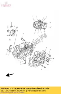 yamaha 517154160100 tampa, bomba de óleo 1 - Lado inferior