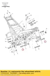 bout, tx, m12x1. 25x64, slv van Triumph, met onderdeel nummer T3333225, bestel je hier online: