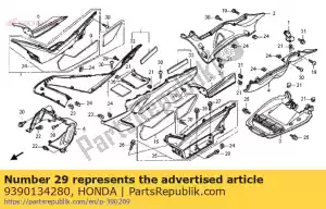 Honda 9390134280 schroef, tappen, 4x10 - Onderkant