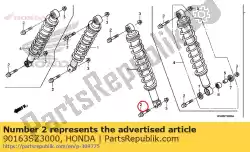 bout, flens, 10x45 van Honda, met onderdeel nummer 90163SZ3000, bestel je hier online: