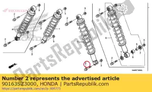 honda 90163SZ3000 bout, flens, 10x45 - Onderkant