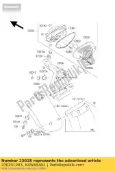 Qui puoi ordinare coda-lampada ej650-a1 da Kawasaki , con numero parte 230251283: