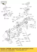 340281370, Kawasaki, escalón, fr, lh klx650-c1 kawasaki d klx 125 250 650 1993 1994 1995 1999 2009 2010 2011 2012 2013 2014 2015 2016, Nuevo