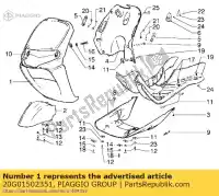 20G01502351, Piaggio Group, scudo anteriore derbi piaggio atlantis atlantis city atlantis o diesis 50 100 1998 2001 2003 2004 2007 2010, Nuovo