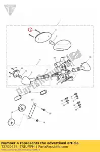 triumph T2700434 tornillo de cierre - Lado inferior