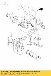 Ici, vous pouvez commander le grip comp, throt auprès de Suzuki , avec le numéro de pièce 5711036E01: