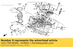 Aqui você pode pedir o banda, isolador em Honda , com o número da peça 16217MCW000:
