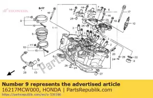 Honda 16217MCW000 banda, isolador - Lado inferior