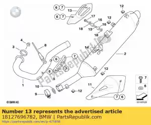 bmw 18127696782 hitteschild, achter - Onderkant