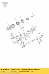 Qui puoi ordinare rondella svasata 6,5 ?? X 25 x 3 da Triumph , con numero parte T3552127: