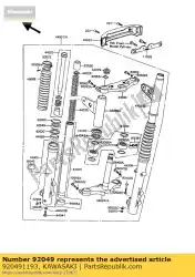 Ici, vous pouvez commander le huile de phoque, fourche auprès de Kawasaki , avec le numéro de pièce 920491193: