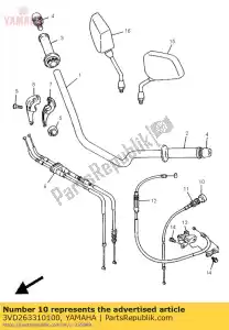 yamaha 3VD263310100 cabo, iniciador 1 - Lado inferior