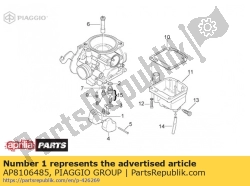 Aprilia AP8106485, Schroef, OEM: Aprilia AP8106485