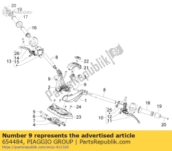 Aprilia 654484, ?ruba imbusowa, OEM: Aprilia 654484