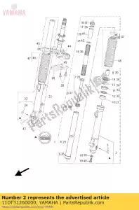 yamaha 11DF31260000 tube, extérieur (gauche) - La partie au fond