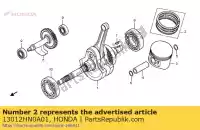 13012HN0A01, Honda, set anello, pistone (0,5) (teikoku) honda trx 450 2000 2001 2002 2003 2004, Nuovo