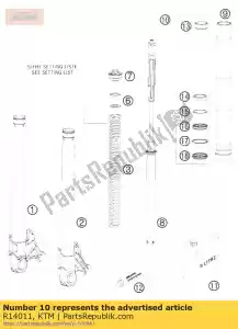 ktm R14011 gaxeta do kit de reparo 05 - Lado inferior