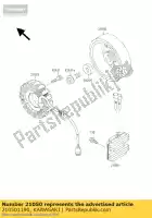 210501190, Kawasaki, vliegwiel zx600-j1 kawasaki zx 600 2000 2001, Nieuw