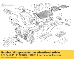 Aprilia AP8226041, Hinterer kotflügel, OEM: Aprilia AP8226041