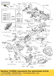 Ici, vous pouvez commander le support, pivot, upp, lh er650fcf auprès de Kawasaki , avec le numéro de pièce 110561888: