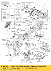 kawasaki 110561888 soporte, pivote, upp, lh er650fcf - Lado inferior