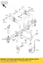 spoelontsteking, # 2 & # 3 zx600-e1 van Kawasaki, met onderdeel nummer 211211228, bestel je hier online: