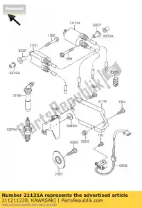 kawasaki 211211228 encendido por bobina, n. ° 2 y n. ° 3 zx600-e1 - Lado inferior