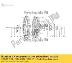 Tutaj możesz zamówić zuigerveer od Piaggio Group , z numerem części RB000250: