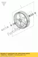 T3800704, Triumph, bearing, ball, 25 47 12 triumph speed triple 1050 2008 2009 2010 2011 2012, New