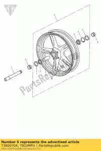 triumph T3800704 bearing, ball, 25 47 12 - Bottom side