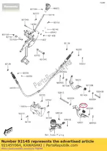 kawasaki 92145Y064 01 veer, rempedaalretour - Onderkant
