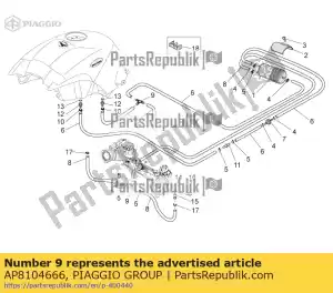 Piaggio Group AP8104666 3-wegeanschlu? - La partie au fond