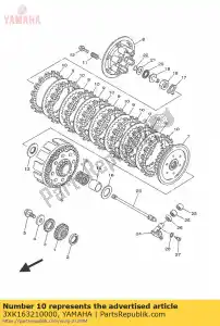 yamaha 3XK163210000 plaque, friction - La partie au fond