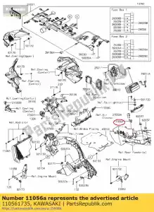 Kawasaki 110561735 support, relais - La partie au fond