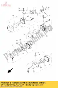 Yamaha 5JHH33240000 basis, knipperlicht 2 - Onderkant