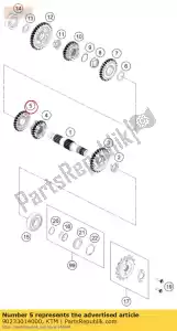 ktm 90233014000 pignon 4ème entraîné - La partie au fond