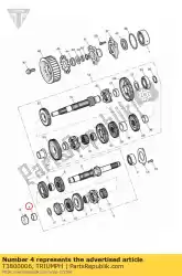 Here you can order the bearing, needle, k25x32x16 from Triumph, with part number T3800006: