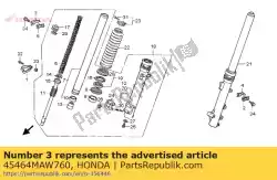Aqui você pode pedir o grampo a, mangueira de freio em Honda , com o número da peça 45464MAW760: