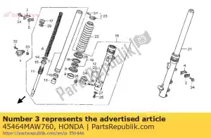 honda 45464MAW760 clamper a, brake hose - Bottom side