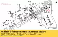 43503MERD01, Honda, connecteur, maître-cylindre honda  cb cbf cbr fmx nc nt trx vfr 500 600 650 700 750 800 1000 1200 2004 2005 2006 2007 2008 2009 2010 2011 2012 2013 2017 2018 2019 2020, Nouveau