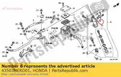 Aqui você pode pedir o conector, cilindro mestre em Honda , com o número da peça 43503MERD01: