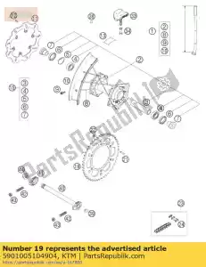 ktm 5901005104904 z?batka tylna 49t pomara?czowa - Dół