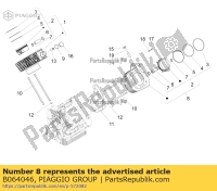 B064046, Aprilia, cylindre avec piston assy .. lh, Nouveau