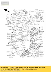 element-luchtfilter van Kawasaki, met onderdeel nummer 110131244, bestel je hier online: