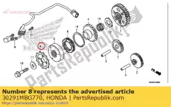rotor, puls van Honda, met onderdeel nummer 30291MBG770, bestel je hier online: