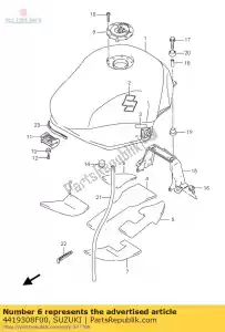 suzuki 4419308F00 shield,heat #3 - Bottom side